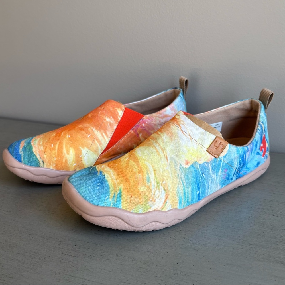 UIN Toledo Vibrant Colorful Slip-On Lightweight Comfort Canvas Shoes Women 10